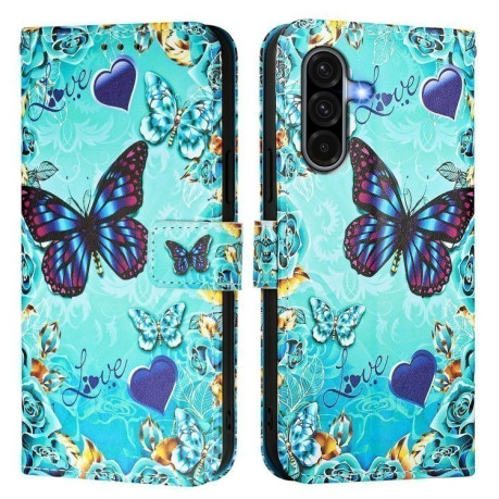 Чохол-книжка Colored Drawing Pattern Plain Weave Leather  для Samsung Galaxy A56 5G - Love Butterfly