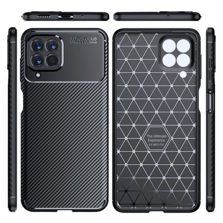 Ударозащитный чехол HMC Carbon Fiber Texture на Samsung Galaxy M53 5G -  черный