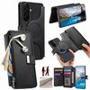 Чехол-книжка CaseNeo MagSafe RFID Anti-theft Zipper Wallet Retro Leather на Samsung Galaxy S26 5G — чёрный