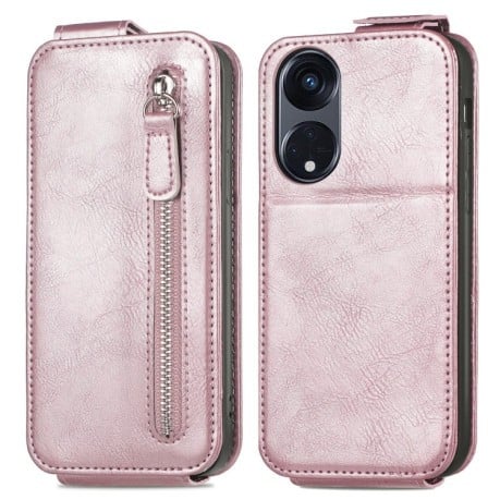 Фліп-чохол Zipper Wallet Vertical для Reno8 T 5G - рожевий