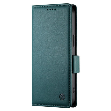 Чехол-книжка Side Buckle Magnetic Frosted Leather для Realme GT 6 Global/ Realme GT 6 4G - зеленый