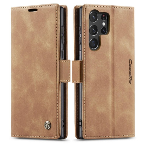 Кожаный чехол CaseMe-013 Multifunctional на Samsung Galaxy S23 Ultra 5G - коричневый