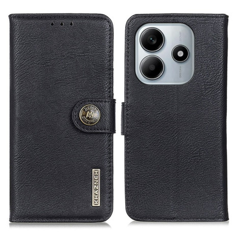 Чехол-книжка KHAZNEH Cowhide Texture на Xiaomi Redmi Note 14 4G - черный