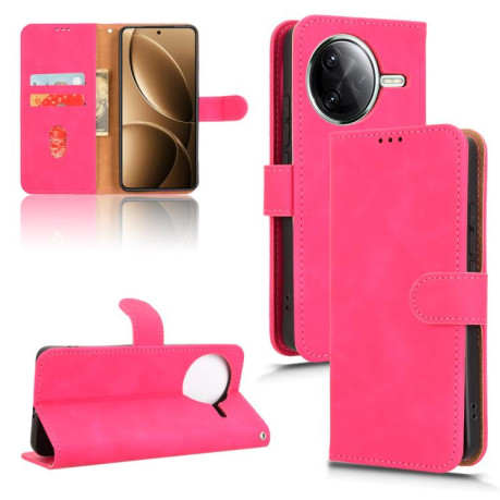 Чехол-книжка Retro Skin Feel Business Magnetic на Xiaomi Poco F7 Pro / F7 Ultra - пурпурно-красный