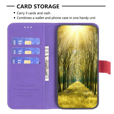 Чехол-книжка BF13 Color Matching Cross для Samsung Galaxy A04 4G - фиолетовый