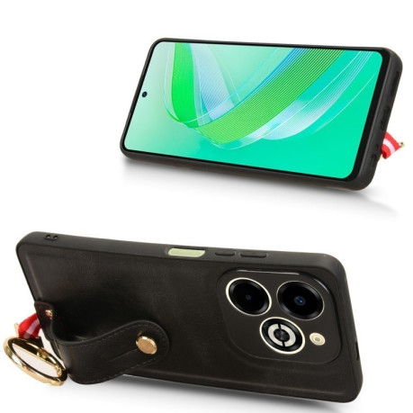 Протиударний чохол Wristband Leather Back для Infinix Smart 8 Plus / Smart 8 Pro - чорний