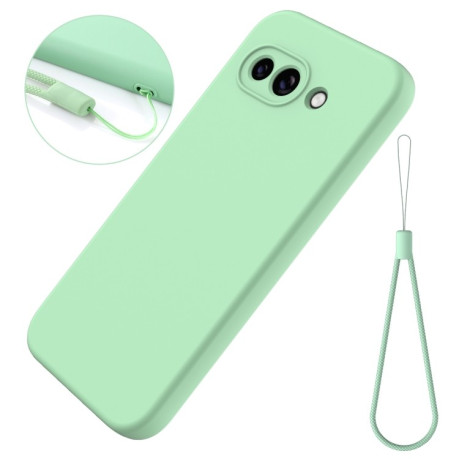 Силіконовий чохол Solid Color Liquid Silicone на Google Pixel 9a - зелений