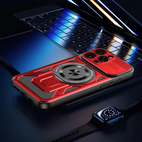 Протиударний чохол Armor Rotating Holder MagSafe на iPhone 16e - червоний