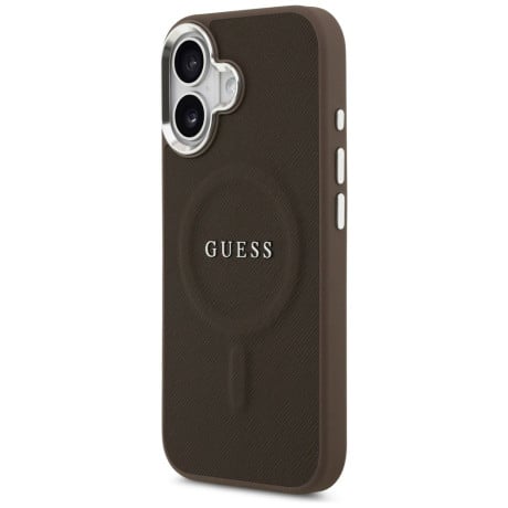 Оригинальный чехол Guess Classic Logo с MagSafe на iPhone 17 - Brown