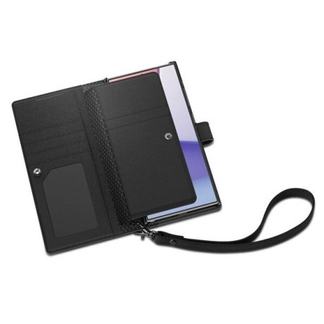 Оригинальный чехол- книжка Spigen Wallet S для Samsung Galaxy S24 Ultra - Black