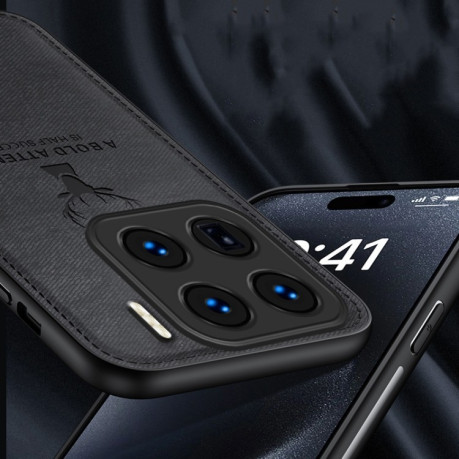 Ультратонкий чохол Deer Head Cloth Skin для Xiaomi 15 Pro 5G - чорний