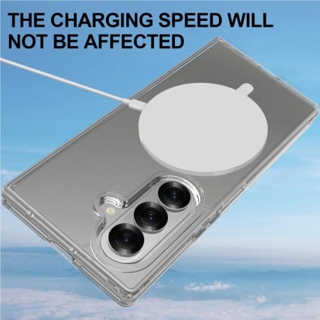 Прозрачный чехол с MagSafe гибрид, устойчивый к царапинам на Samsung Galaxy Fold 7