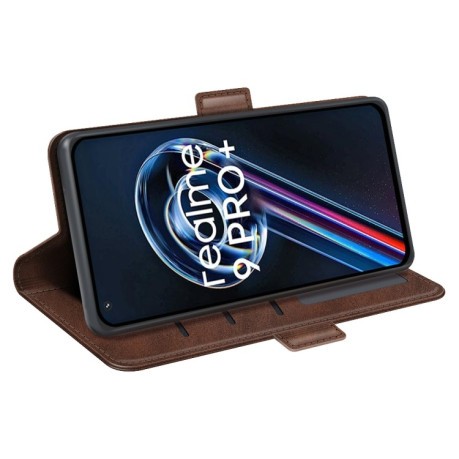 Чохол-книжка Dual-side Magnetic Buckle для Realme 9 Pro Plus/ Realme 9 4G - коричневий