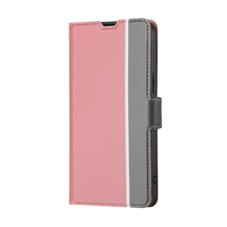 Чехол-книжка Twill Texture Side Button для OPPO Reno 8 5G - розовый