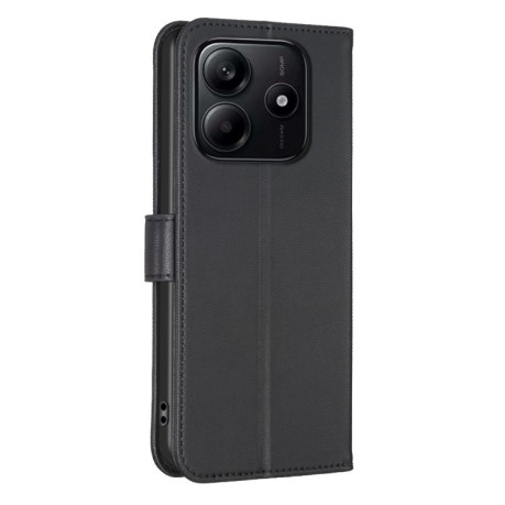 Чехол-книжка Four-leaf Clasp Embossed на Xiaomi Redmi Note 14 5G/Poco M7 Pro 5G - черный