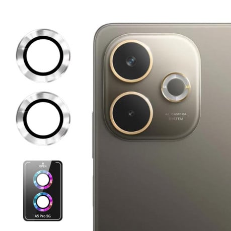 Защитное стекло на камеру ENKAY Hat-Prince 9H на OPPO A5 Pro 4G / 5G - серебристое