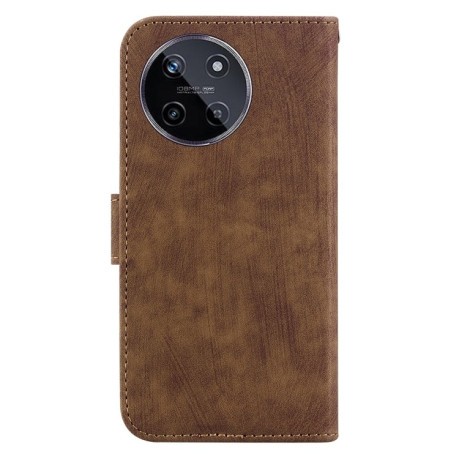 Чохол-книжка Little Tiger Embossed Leather на Realme 11 4G Global - коричневий
