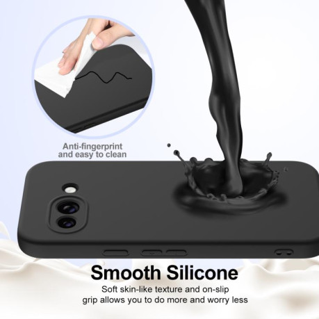 Силиконовый чехол Shockproof Silicone Magsafe для Google Pixel 9a - черный