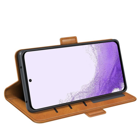 Чехол-книжка Dual-side Magnetic Buckle для Samsung Galaxy S23 5G - желтый