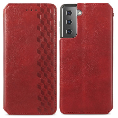 Чохол-книжка Cubic Grid Samsung Galaxy S21 Plus - червоний