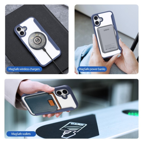 Чехол-книжка DUX DUCIS Skin X Pro Series Magsafe на iPhone 16 - синий