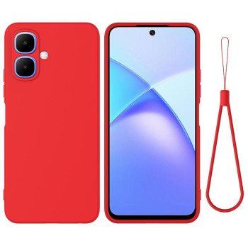 Силіконовий чохол Solid Color Liquid Silicone на Infinix Smart 20 4G — червоний