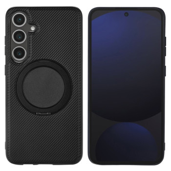Чехол противоударный ViLi TCY Series Kevlar Leather Texture Rotating Holder для Samsung Galaxy S25+ 5G - черный