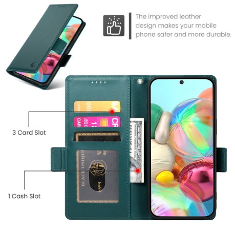 Чохол-книжка Side Buckle Magnetic Frosted Leather для Google Pixel 9a - зелений