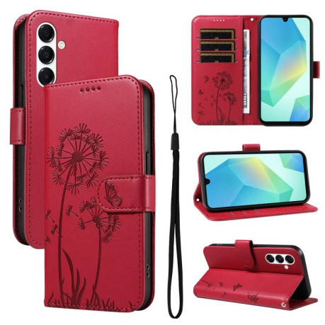 Чехол-книжка Dandelion Embossed Pattern Flip Leather для Samsung Galaxy A26 5G - красный