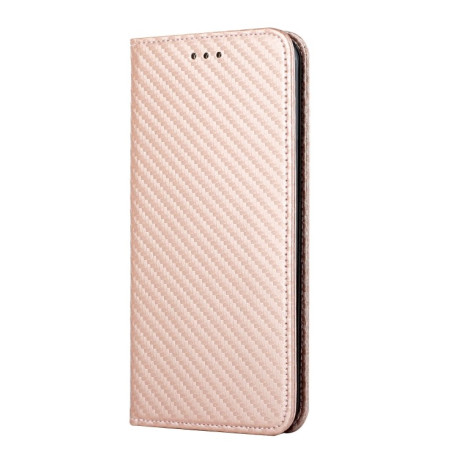 Чохол-книжки Carbon Fiber для Samsung Galaxy A54 - рожеве золото