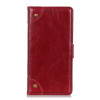 Чохол-книга Copper Buckle Nappa Texture на iPhone 12/12 Pro - винно-червоний