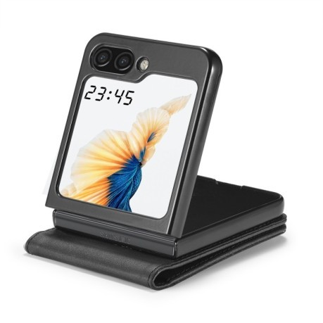 Чехол книжка LC.IMEEKE Calf Texture на Samsung Galaxy Flip 5 5G - черный