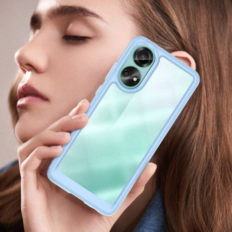 Противоударный чехол Colorful Acrylic Series для OPPO A78 4G - синий