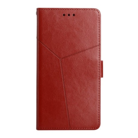 Чехол-книжка Y-shaped Pattern для Samsung Galaxy A55 5G - коричневый