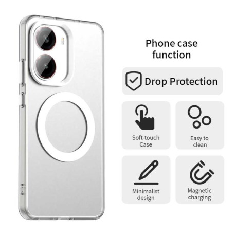 Противоударный чехол Candy Magsafe PC Hybrid TPU для Xiaomi Poco X7 Pro - белый