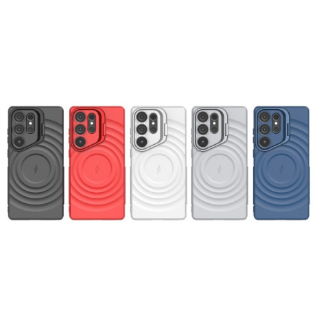 Чохол Lens Frame Bracket Corrugated MagSafe для Samsung Galaxy S25 Ultra 5G - чорний