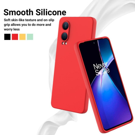 Силіконовий чохол Solid Color Liquid Silicone на OnePlus Nord CE4 Lite Pro XL - червоний