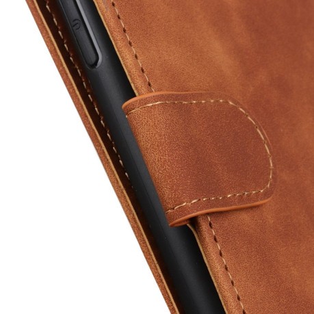 Чехол-книжка KHAZNEH Retro Texture на Samsung Galaxy A02s - коричневый
