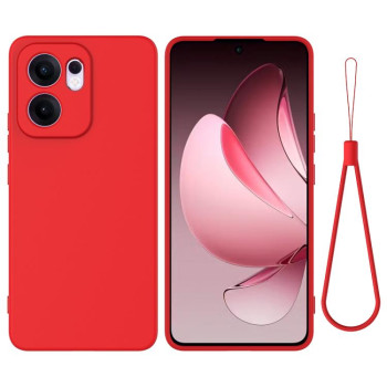 Силиконовый чехол Solid Color Liquid Silicone на OPPO Reno13 F /Reno13 FS - красный