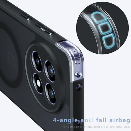 Протиударний чохол Armor MagSafe Precise Hole PC Hybrid для OnePlus 13R/Ace 5/Ace 5 Pro/5 Pro/13R Pro XL - чорний