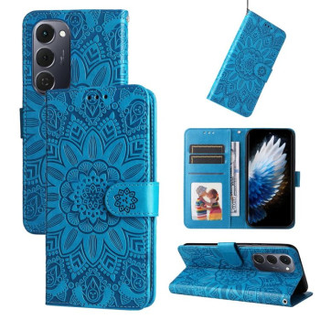 Чехол-книжка Embossed Sunflower на Tecno Spark 40 Pro+ 4G — синий