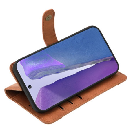 Чехол-книжка Copper Buckle Craft для Samsung Galaxy A04s/A13 5G - коричневый