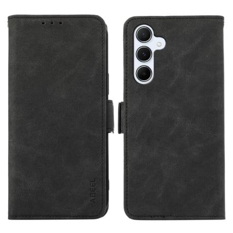 Чехол-книжка ABEEL Color Block с защитой от сканирования RFID на Samsung Galaxy S25 FE 5G - черный