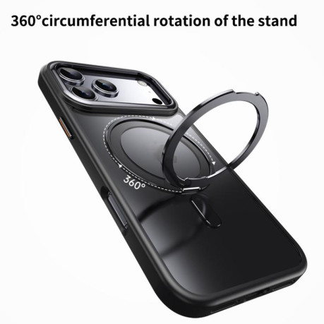Ударозащитный чехол 360 Rotating MagSafe Magnetic Frosted на iPhone 17 Pro - черный