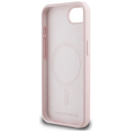 Оригинальный силиконовый чехол Karl Lagerfeld Karl &amp; Choupette MagSafe для iPhone 16e - purple