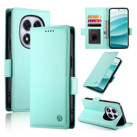 Чехол-книжка Side Buckle Magnetic Frosted Leather для Xiaomi Redmi Note 14 Pro 4G - зеленый