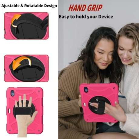 Противоударный чехол Rotary Grab для iPad 10.9 2022 - пурпурно-красный