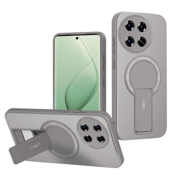 Противоударный чехол Carbon Fiber Texture (MagSafe) на Tecno Spark 30 Pro 4G — серый