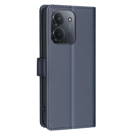 Чохол-книжка Litchi Texture RFID Anti-theft Leather на Xiaomi Redmi 15C 5G / 4G EU 173mm / Poco C85 5G - синій