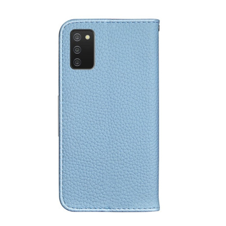 Чехол-книжка Litchi Texture Solid Color на Samsung Galaxy A03s - синий